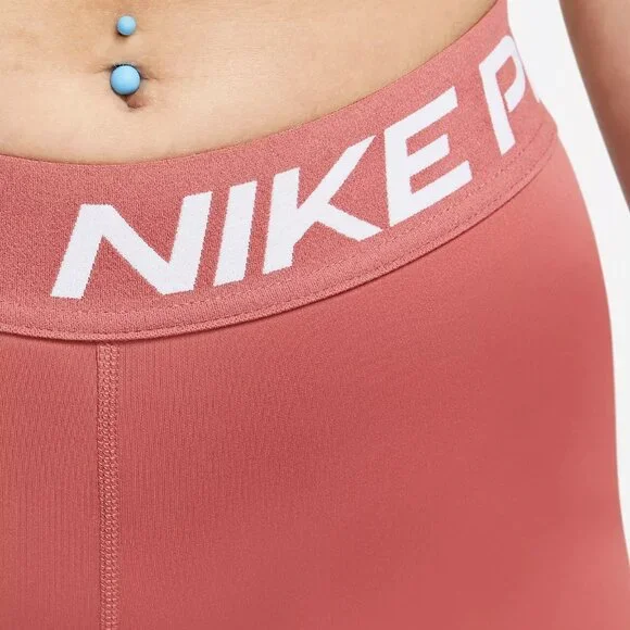 Nike Pro Women's 3" Dri-FIT Training Shorts Canyon Rust CZ9857 - Picture 4 of 5